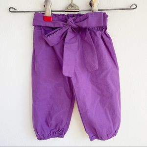 Purple Jogger Harem Pants Baby Size 6-12 Months